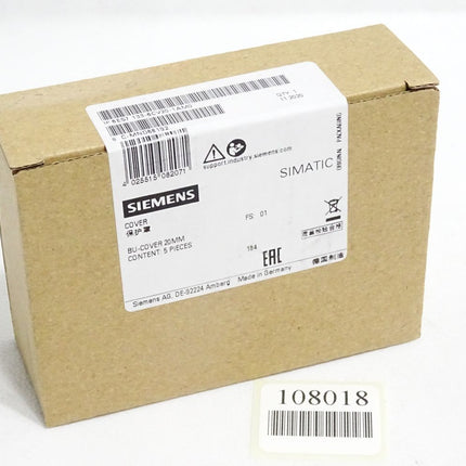 Siemens Simatic 6ES7133-6CV20-1AM0 6ES7 133-6CV20-1AM0 / Inhalt:5 BU-Cover / Neu OVP versiegelt - Maranos.de