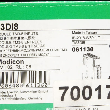 Schneider Modicon TM3DI8 Digitales Eingangsmodul / Neu OVP - Maranos.de