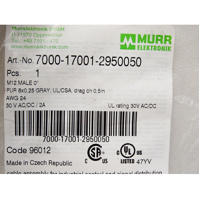 Murr Elektronik Kabel 7000-17001-2950050 / Neu OVP - Maranos.de