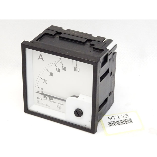 Kappenberger+Braun K+B 50/1A 0...50A Amperemeter Einbaumessgerät - Maranos.de