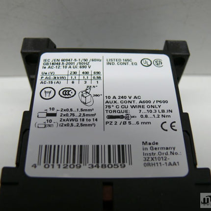 NEU-OVP Siemens 3RH1122-1AK60 Hilfsschütz 3RH1 122-1AK60 - Maranos.de