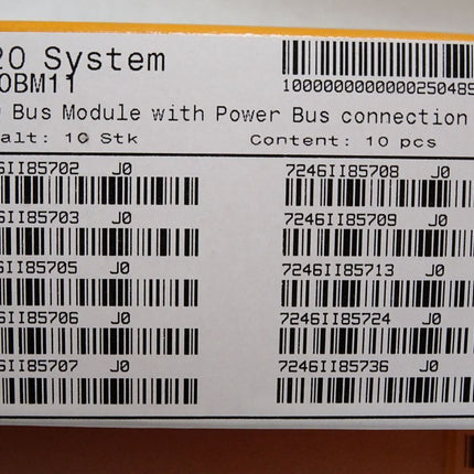 B&R X20BM11 Bus Module / Inhalt : 10 Stück / Neu OVP versiegelt - Maranos.de