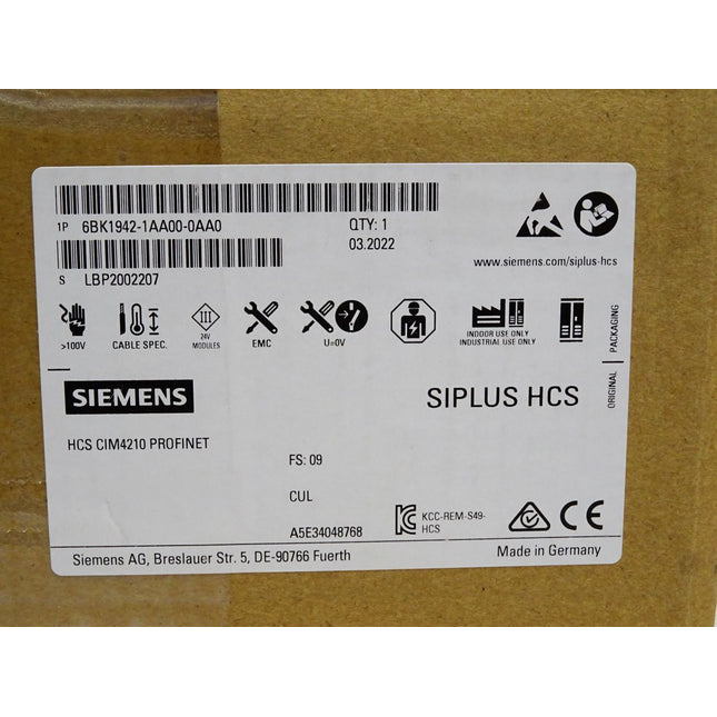 Siemens 6BK1942-1AA00-0AA0 Siplus HCS CIM4210 Profinet / Neu OVP versiegelt - Maranos.de