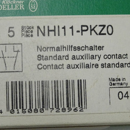 Klöckner Moeller Hilfsschalter NHI11-PKZ0 4 Stück  / Neu - Maranos.de