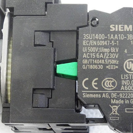 Siemens Drucktaster schwarz + 3SU1400-1AA10-3BA0 / Neuwertig - Maranos.de