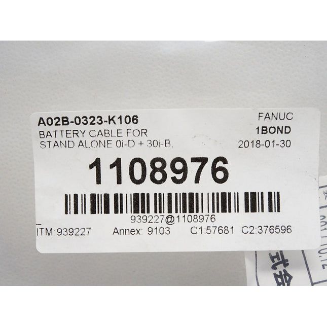 Fanuc Battery Cable A02B-0323-K106 / Neu OVP - Maranos.de