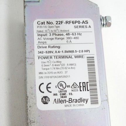 Allen Bradley 22F-RF6P0-AS 0.5-1.5kW Netzfilter fuer Powerflex 4M - Maranos.de