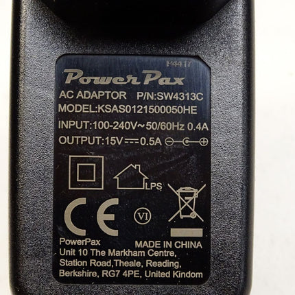 Power Pax KSAS0121500050HE 15V 7.5W Steckernetzteil AC/DC-Adapter  / Neu OVP - Maranos.de