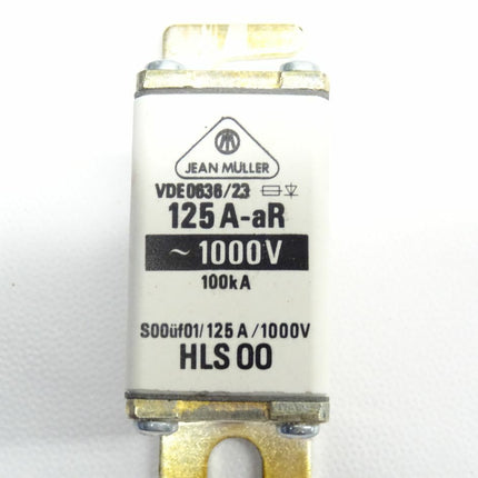 Jean Müller 3 Stück 125A-aR / 1000V/100kA S00üf01/125A/1000V HLS 00 NEU-OVP - Maranos.de