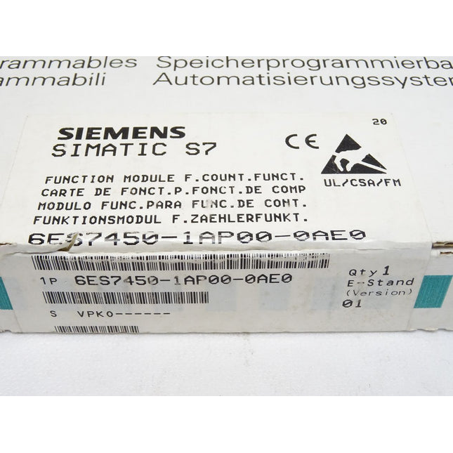 Siemens 6ES7450-1AP00-0AE0 6ES7 450-1AP00-0AE0 / Neu OVP versiegelt - Maranos.de