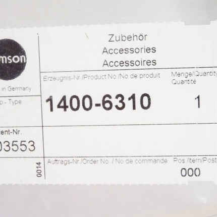 Samson Zubehör 1400-6310 903553 Kunstoffabdeckung  / Neu OVP - Maranos.de