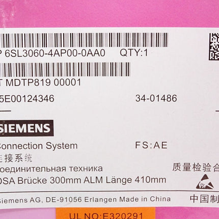 Siemens 6SL3060-4AP00-0AA0 Sinamics DRIVE-CLiQ Leitung 410mm  / Neu OVP - Maranos.de