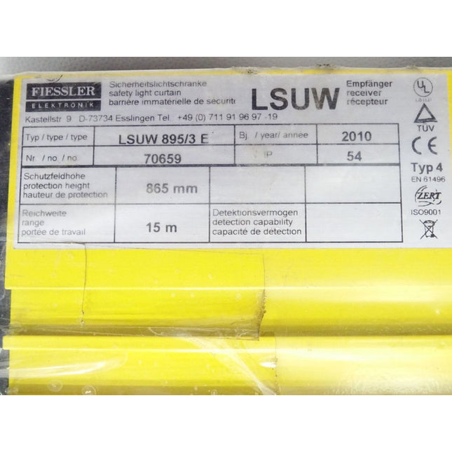 Fiessler Sicherheitslichtschranke LSUW895/3 LSUW 895/3 E 70659 Empfänger + Sender LSUW 895/3 S / Neu - Maranos.de