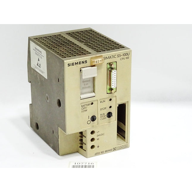 Siemens S5-100U CPU102 6ES5102-8MA02 6ES5 102-8MA02 - Maranos.de