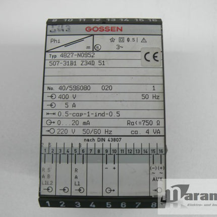 Gossen 4827-N0952 507-31B1 Z34D 51 - Maranos.de