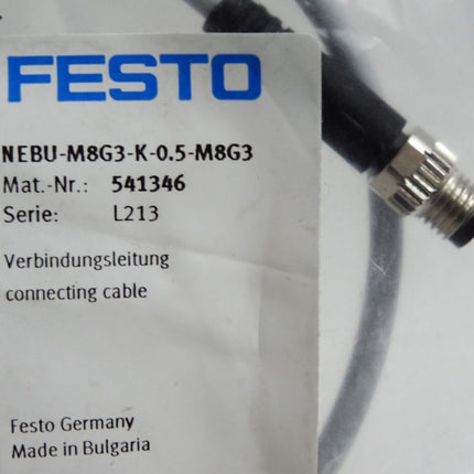 Festo 541346 NEBU-M8G3-K-0.5-M8G3 Verbindungsleitung / Neu OVP - Maranos.de