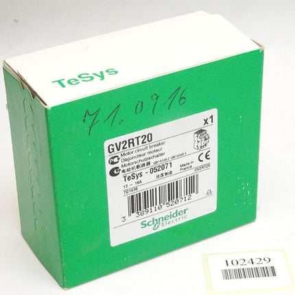 Schneider Motorschutzschalter GV2RT20 TeSys 052071 / Neu OVP - Maranos.de