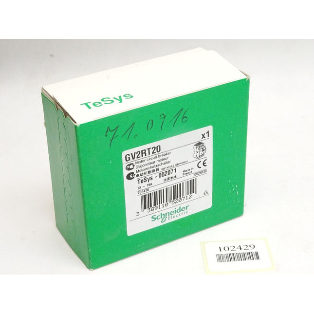 Schneider Motorschutzschalter GV2RT20 TeSys 052071 / Neu OVP - Maranos.de
