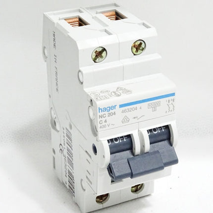 Hager Leitungsschutzschalter NC204 C4 463204 / Inhalt : 1 Stück / Neu - Maranos.de