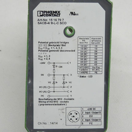 Phoenix Contact SACB-4/8-L-C SCO / 1516797 - Maranos.de