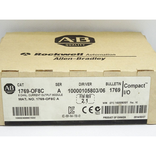 Allen-Bradley 1769-OF8C CompactLogix 8 Pt A/O Current Module / Neu OVP versiegelt - Maranos.de