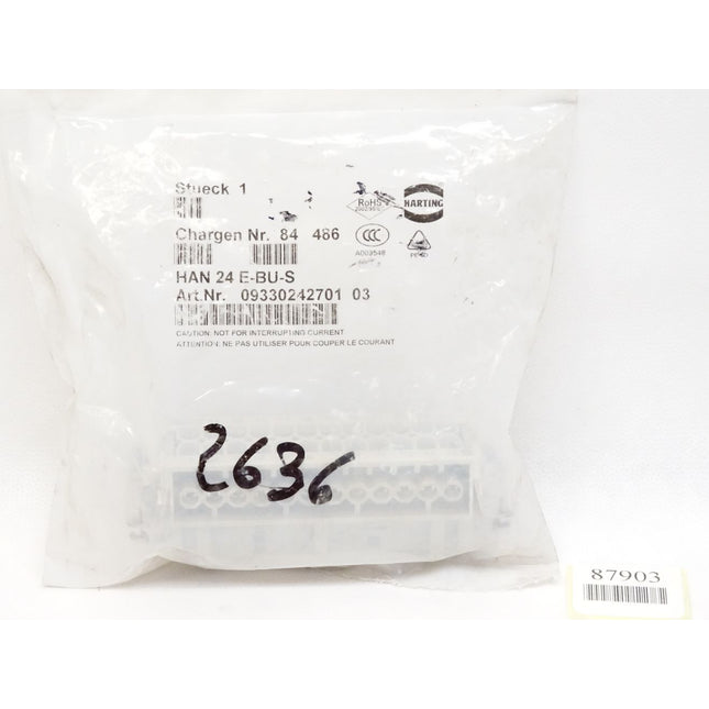 Harting HAN 24 E-BU-S 09330242701 03 / 84486 / Neu OVP - Maranos.de