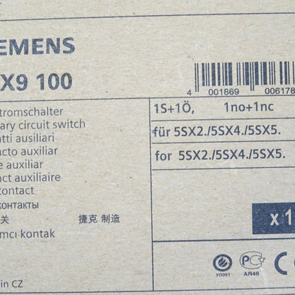 Siemens 5SX9100 / Hilfsstromschalter / Neu OVP - Maranos.de