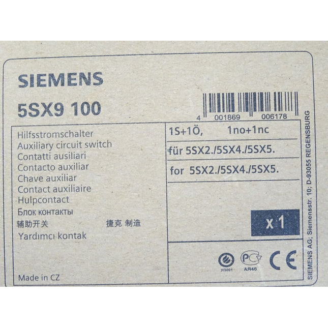 Siemens 5SX9100 / Hilfsstromschalter / Neu OVP - Maranos.de