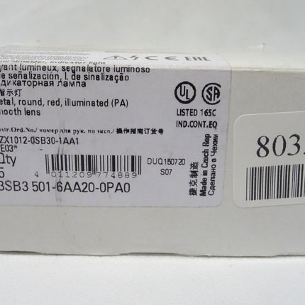 Siemens 3SB3501-6AA20-0PA0 / 3SB3 501-6AA20-0PA0 Leuchtmelder Rot NEU-OVP - Maranos.de
