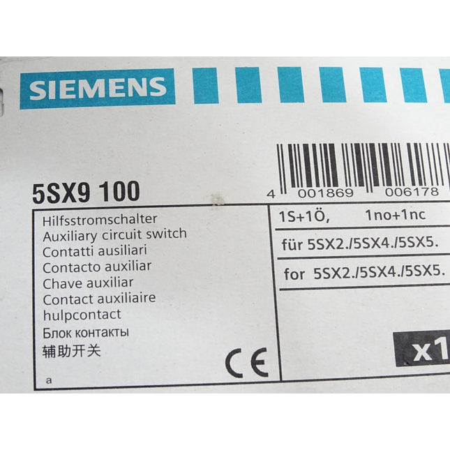 Siemens Hilfsstromschalter 5SX9100 / Neu OVP - Maranos.de