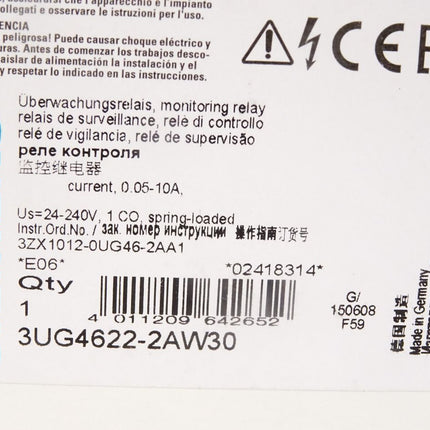 Siemens Überwachungsrelais 3UG4622-2AW30 / Neu OVP - Maranos.de