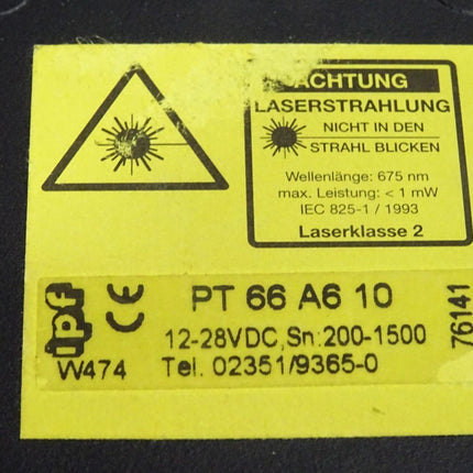 Ipf electronic PT66A610 Laser-Sensor / Neuwertig - Maranos.de