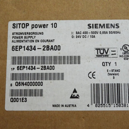 Siemens Sitop Power 10 6EP1434-2BA00 / Neu OVP - Maranos.de