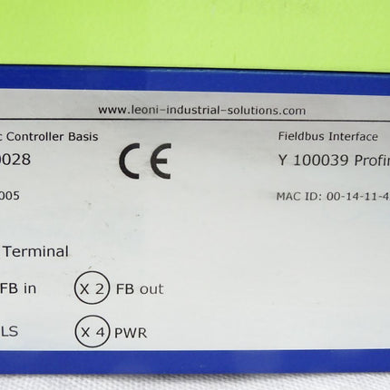 Leoni Advintec Controller Basis Y100028 Fieldbus Interface Y100039 Profinet 2P - Maranos.de