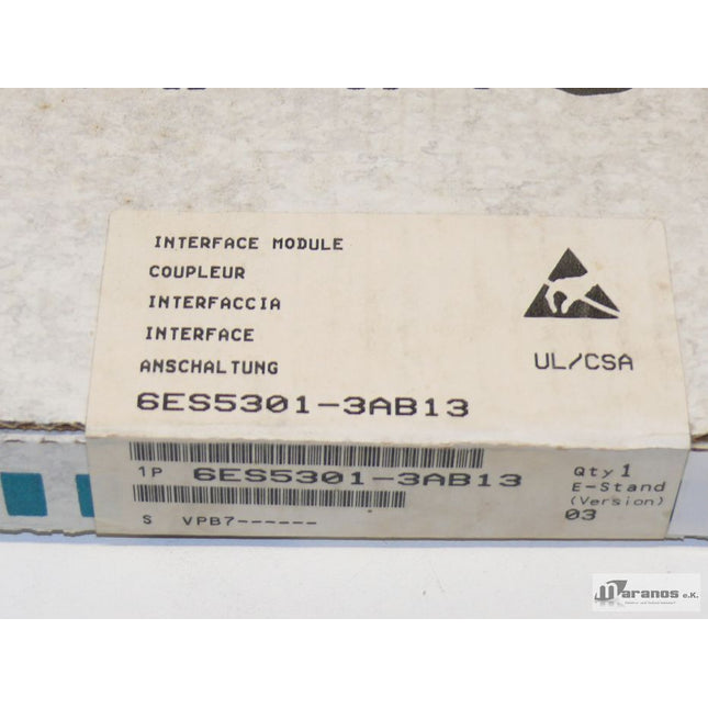 NEU-OVP Siemens 6ES5301-3AB13 Simatic S5 Anschaltung 6ES5 301-3AB13 E:03 - Maranos.de