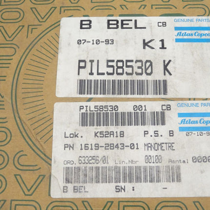 Atlas Copco PIL5853 1619-2843-01 Manometer / OVP - Maranos.de