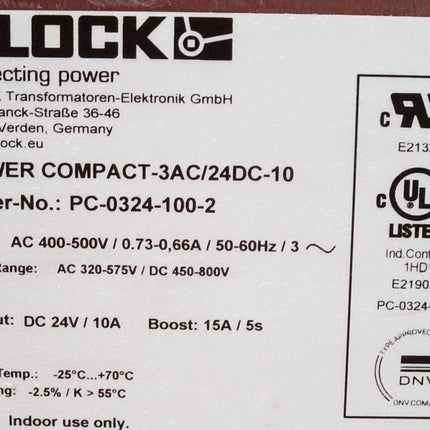 Block Power Compact-3AC/24DC-10 PC-0324-100-2 Schaltnetzteil - Maranos.de