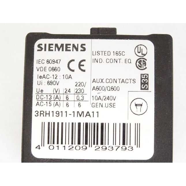Siemens Hilfsschalterblock 3RH1911-1MA11 - Maranos.de