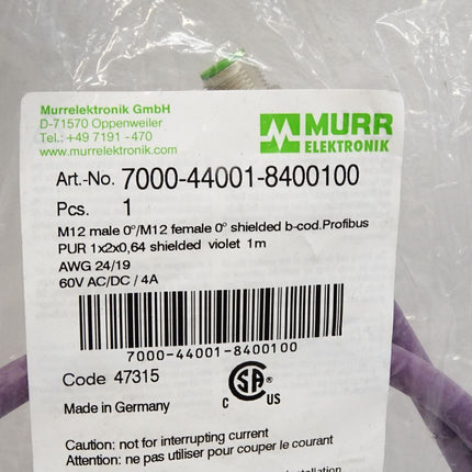 Murr Elektronik Kabel 7000-44001-8400100 / Neu OVP - Maranos.de