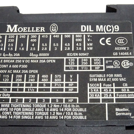 Moeller PKZM0-10 Motorschutzschalter + DILM9-10 - Maranos.de