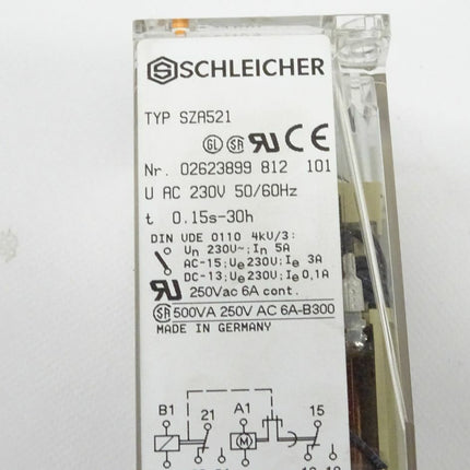 Schleicher SZA521 Zeitrelais 0,15s-30h Zeitschaltuhr 02623899 neu-OVP - Maranos.de