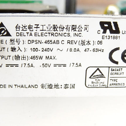 Delta Electronics DPSN-465AB C Rev06 Power Supply - Maranos.de