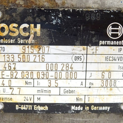 Bosch Bürstenloser Servomotor 0133500216 SE-B2.030.030-00.000 3000min-1 - Maranos.de