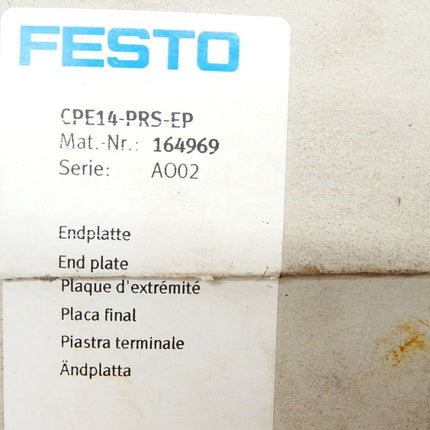 Festo Endplatte CPE14-PRS-EP / 164969 / Neu OVP - Maranos.de