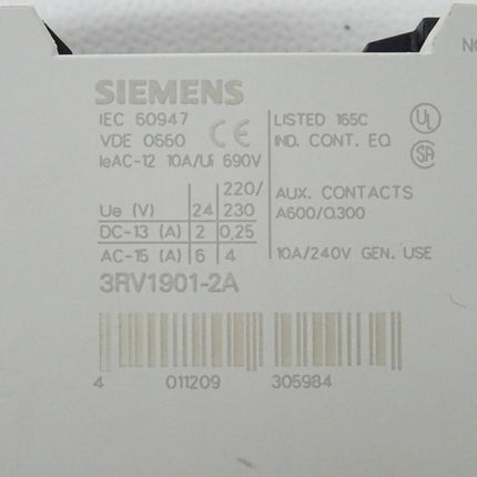 Siemens 3RV1011-1JA20 + 3RV1901-2A Leistungsschalter - Maranos.de