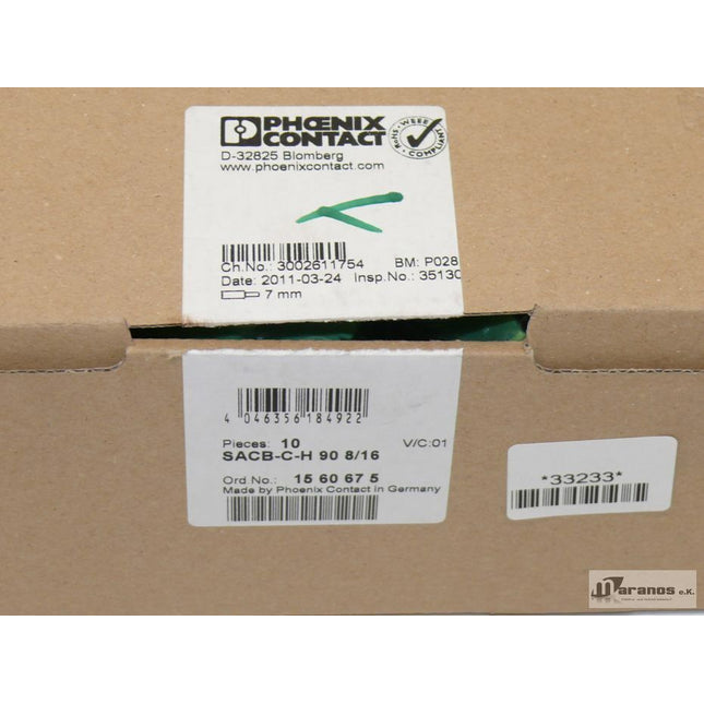 NEU-OVP Phoenix Contact SACB-C-H 90 8/16 Anschlusshaube 1560675 - Maranos.de