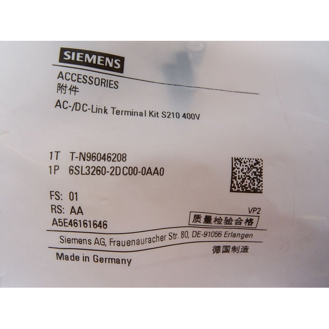 Siemens 6SL3260-2DC00-0AA0 Sinamics S210 Steckersatz / Neu OVP - Maranos.de