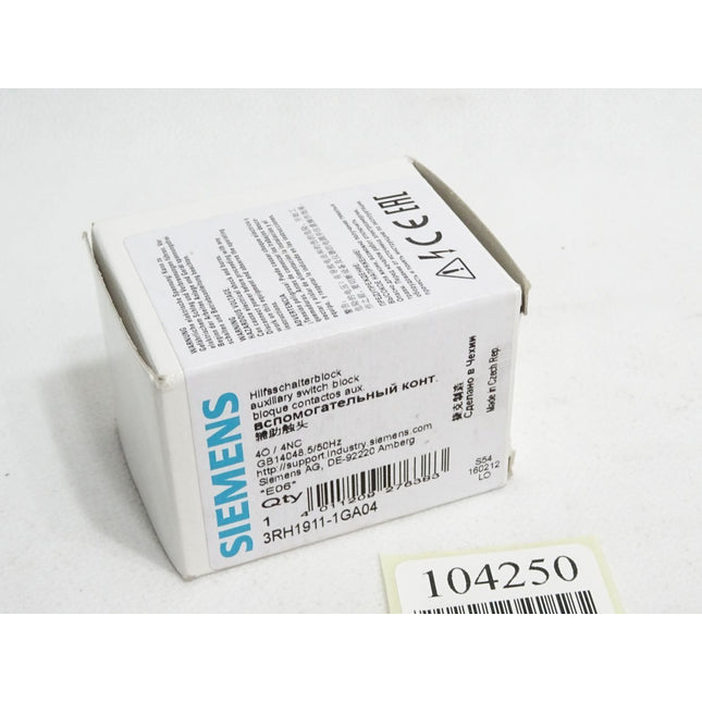 Siemens Hilfsschlaterblock 3RH1911-1GA04 / Neu OVP - Maranos.de