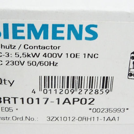 Siemens Schütz 3RT1017-1AP02 / Neu OVP - Maranos.de