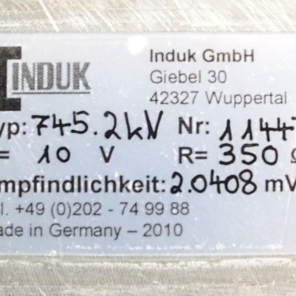 Induk 745.2kN 10V 350Ohms 2.0408mV/V - Maranos.de